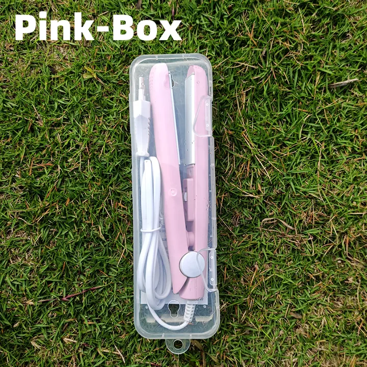 curling-iron-mini-hair-straightener-iron-ceramic-straightening-styling-tools-hair-curler-flat-iron-beard-straightener-pink-one-size