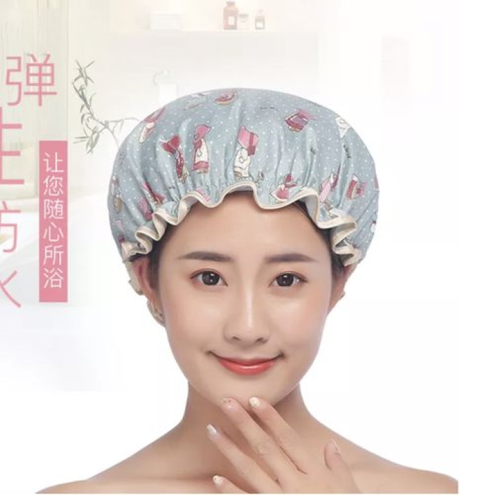 fashion-2-layer-stylish-shower-cap-hat-hair-waterproof-bathing-spa