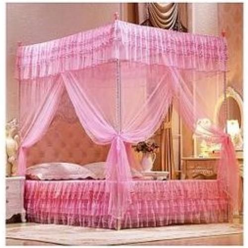 4-by-6-pink-mosquito-net-with-light-weight-portable-stands