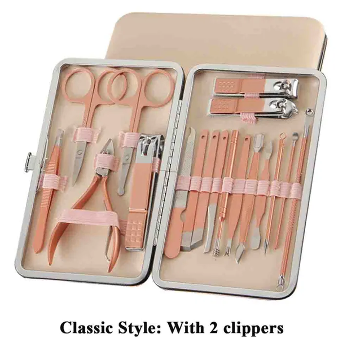 nail-clippers-manicure-set-pedicure-kit-professional-nail-care-kit-with-facial-care-toolsstainless-steel-grooming-tools-gold