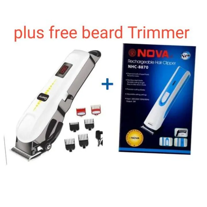 geemy-rechargeable-cordless-shaving-machine-plus-beard-trimmer-white