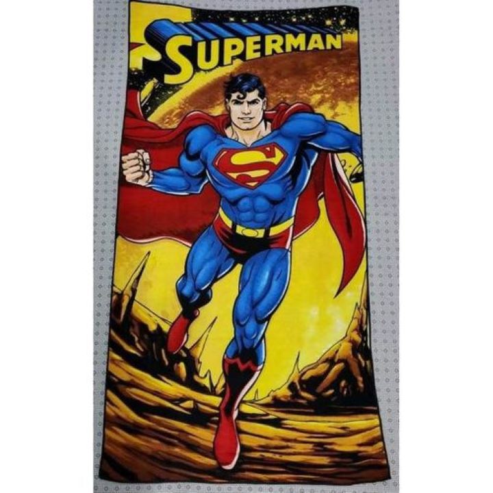 fashion-superman-cartoon-themed-towel-for-kids