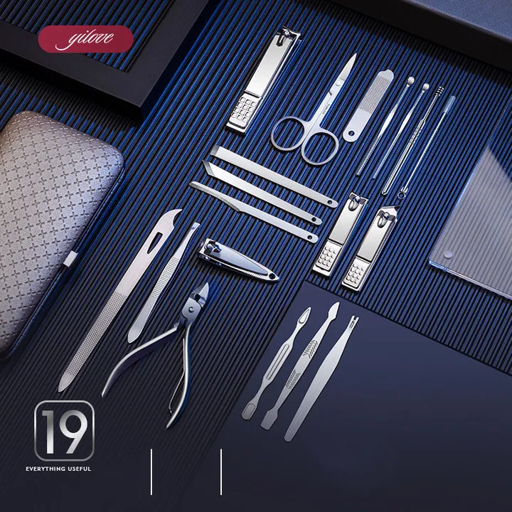 19-pcsset-stainless-steel-nails-clippers-set-household-trimming-toe-nail-scissors-nail-clippers-manicure-beauty-nail-art-tools-red-as-shows-19-pscsset