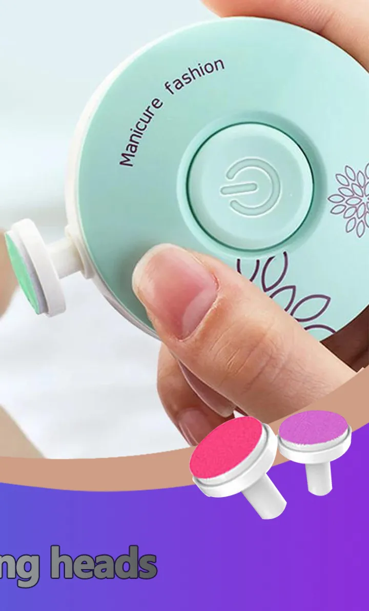 electric-nail-trimmer-kid-nail-polisher-tool-baby-care-kit-manicure-set-easy-to-trim-nail-clippers-for-newborn-green